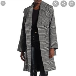 Nine West Double Breasted Wool Blend Coat